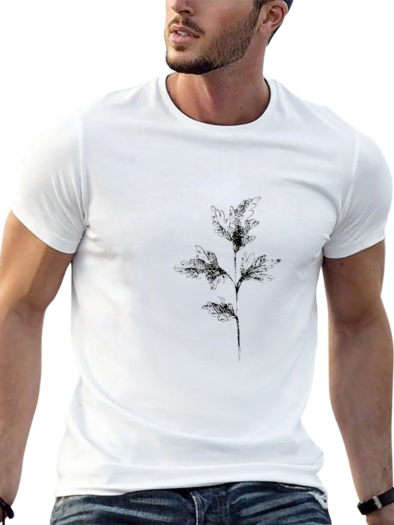 Black Botanical Black T-Shirt view 13