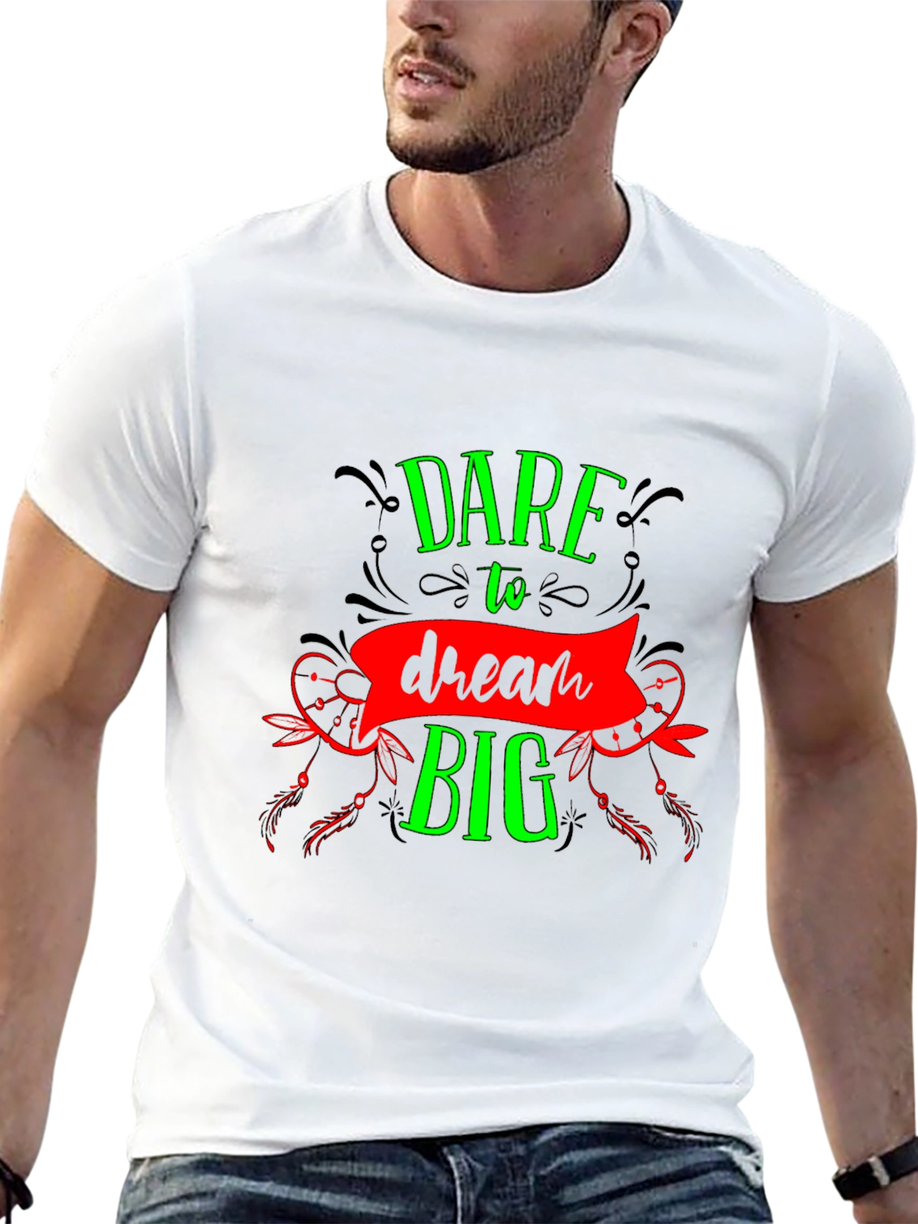 Black Dare to Dream Big Graphic Tee - Black view 13