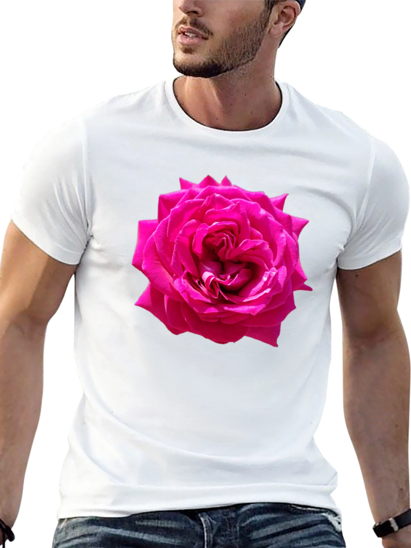 Black Rose Graphic T-Shirt - Black Casual Tee view 13