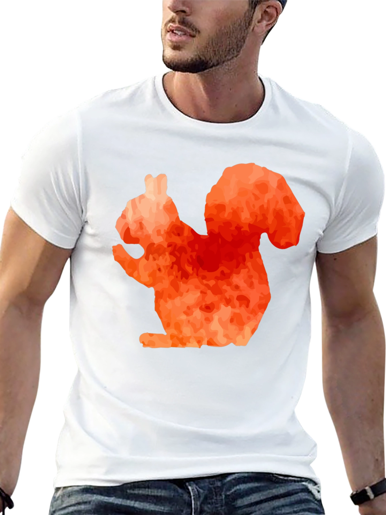 Black Squirrel Graphic Tee - Unique Orange Design view 13