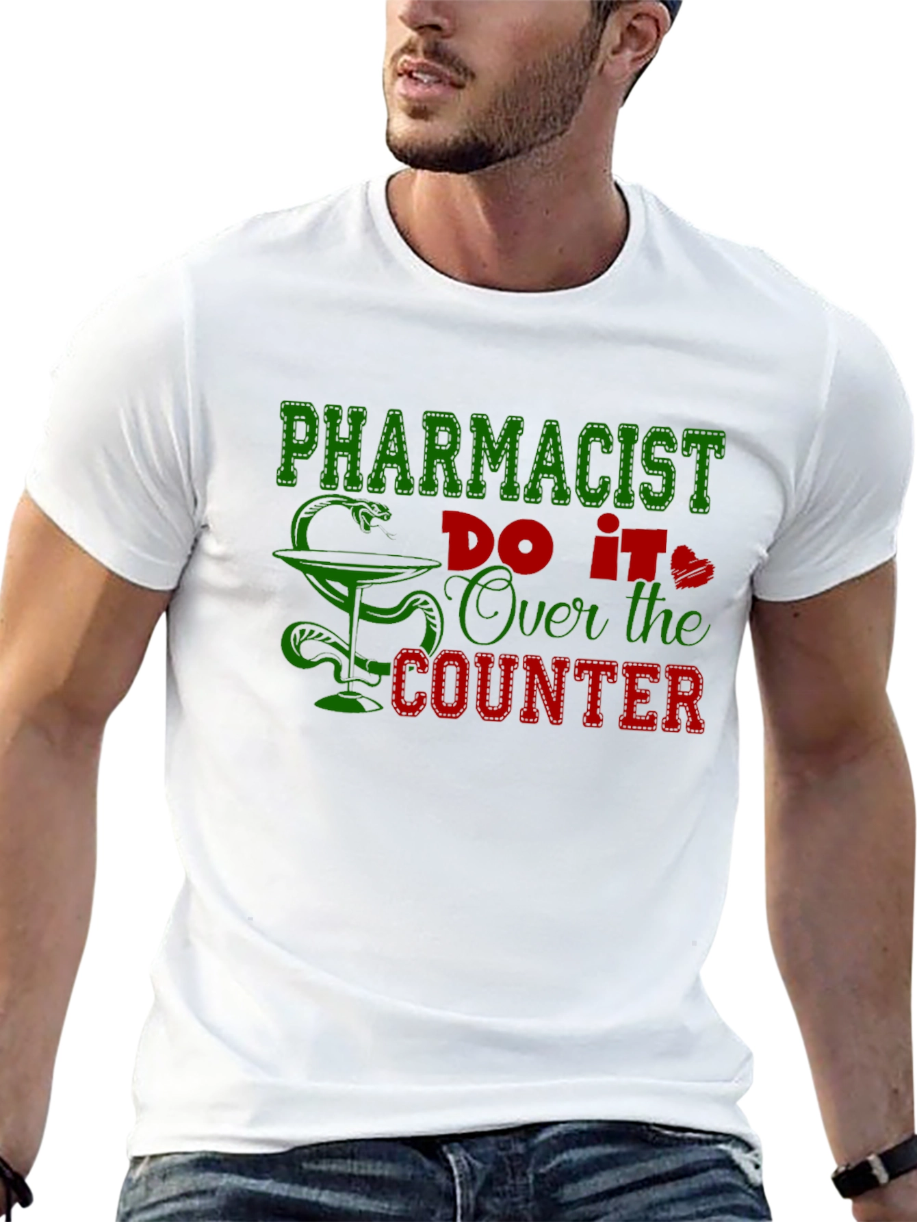 Black Pharmacist Over the Counter Black T-Shirt view 13