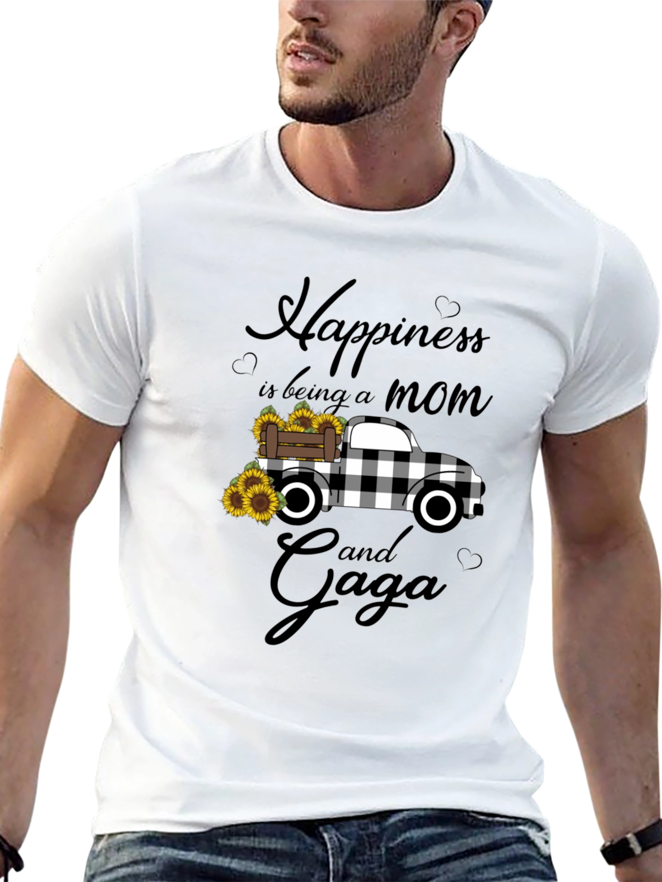 Black Happiness is Being a Mom and Gaga Truck T-Shirt view 13