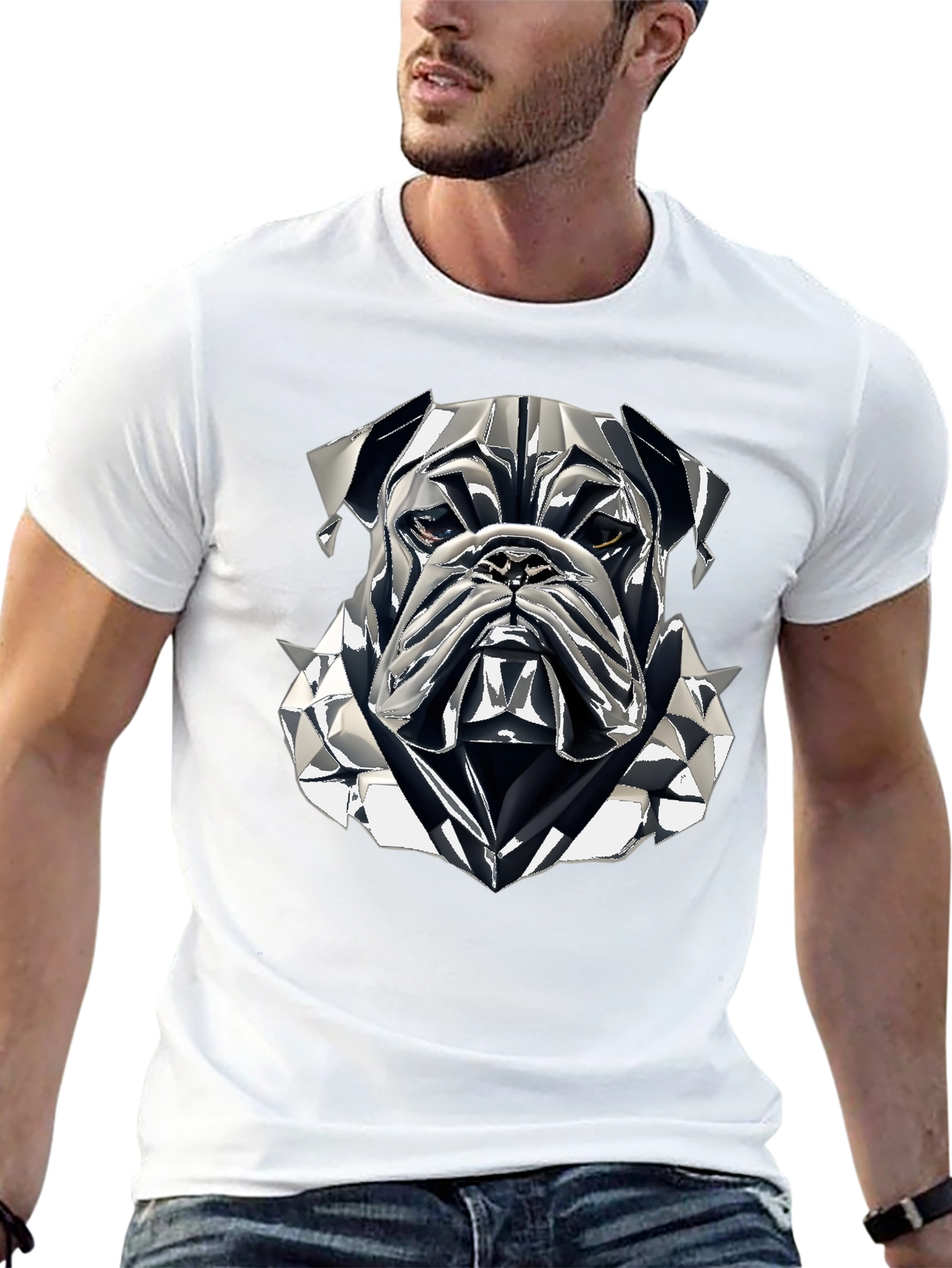 Black Bulldog Graphic Tee - Cool Streetwear Style view 13