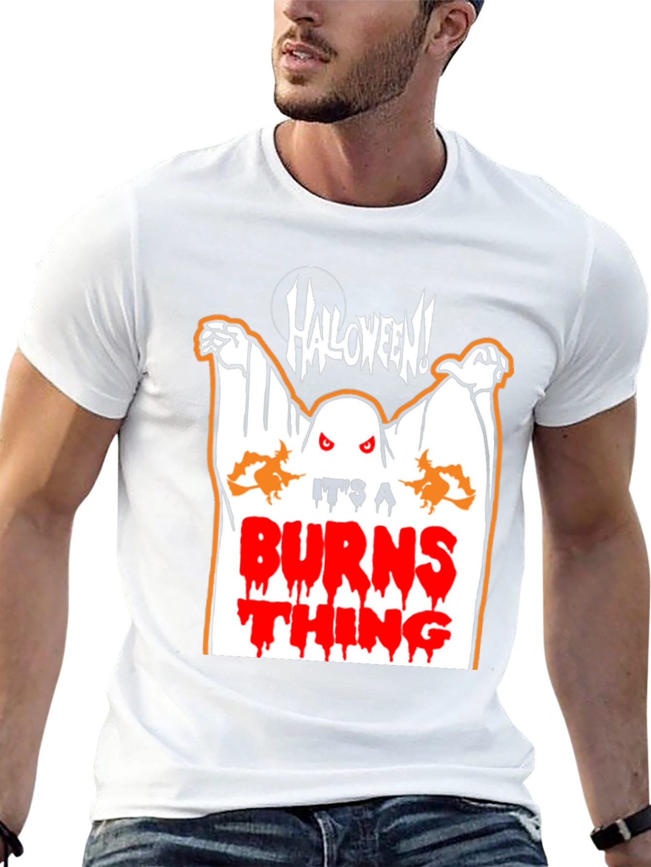 Black Halloween Ghost T-Shirt - It's a Burns Thing! view 13
