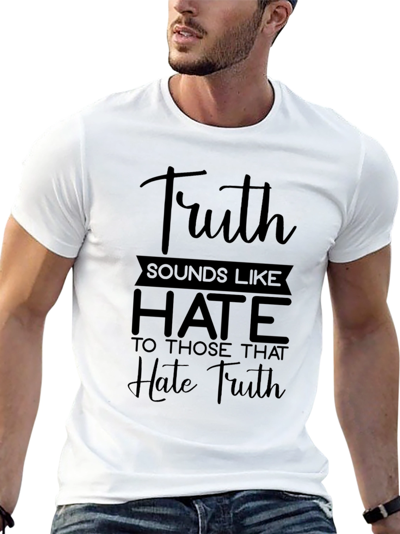 Black Truth Sounds Like Hate Graphic T-Shirt view 13