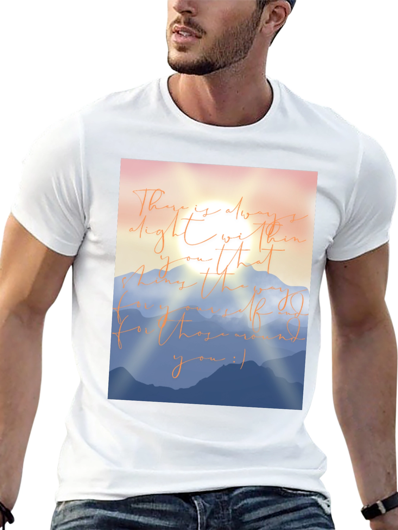 Black Inspirational Mountain Graphic T-Shirt view 13