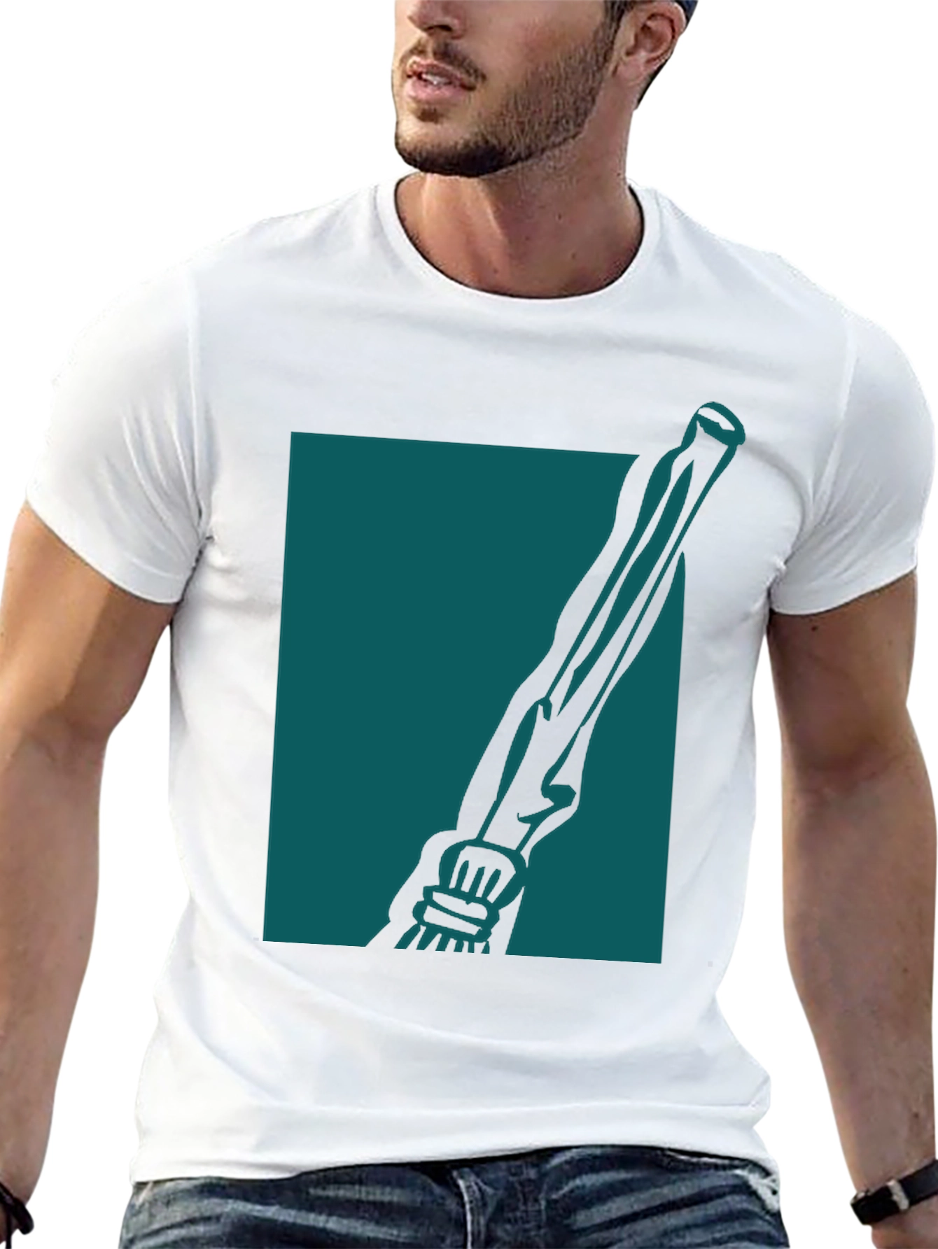 Black Unique Graphic Tee view 13