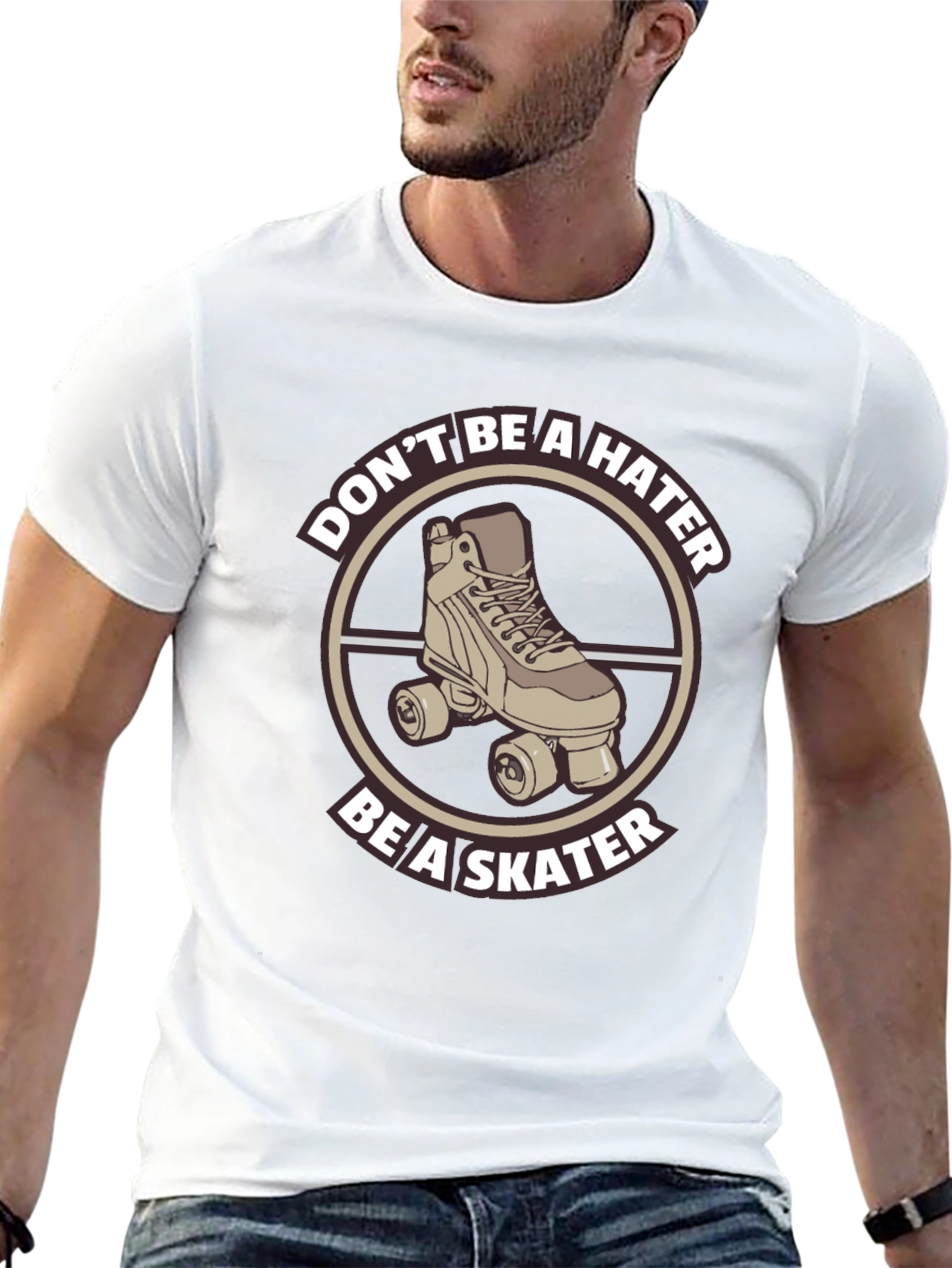 Black Skater T-Shirt - Don't Be A Hater view 13