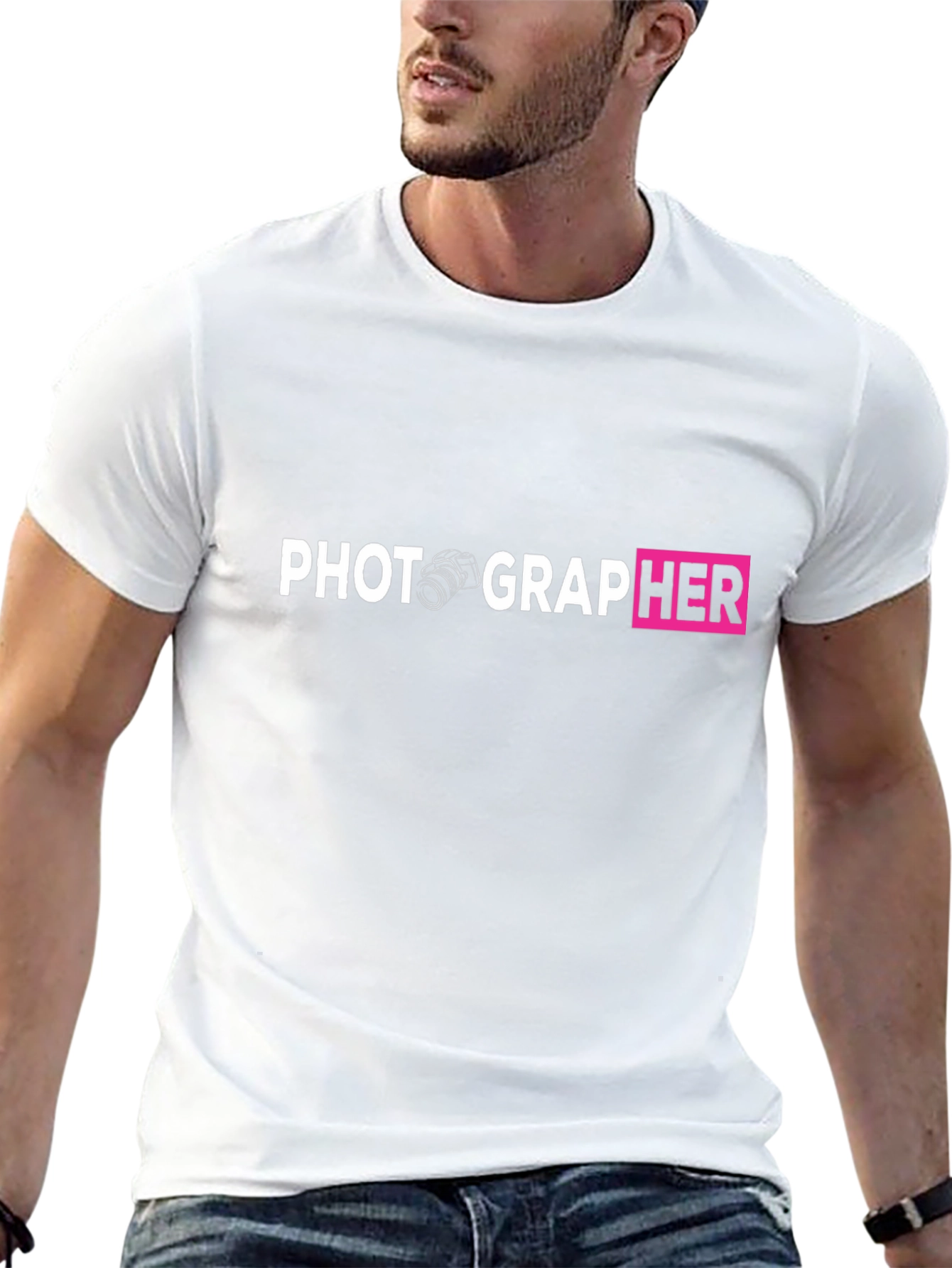 Black Photographer Graphic Tee - Camera Design Black T-Shirt view 13