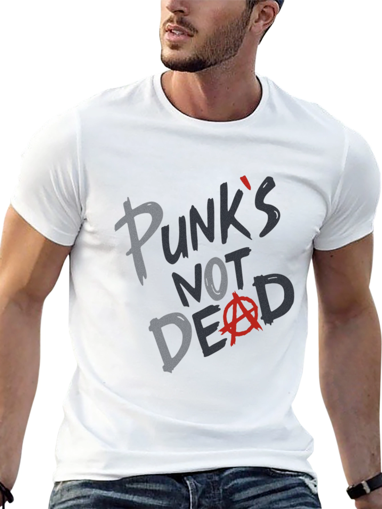 Black Punk's Not Dead T-Shirt - Bold Statement Tee view 13