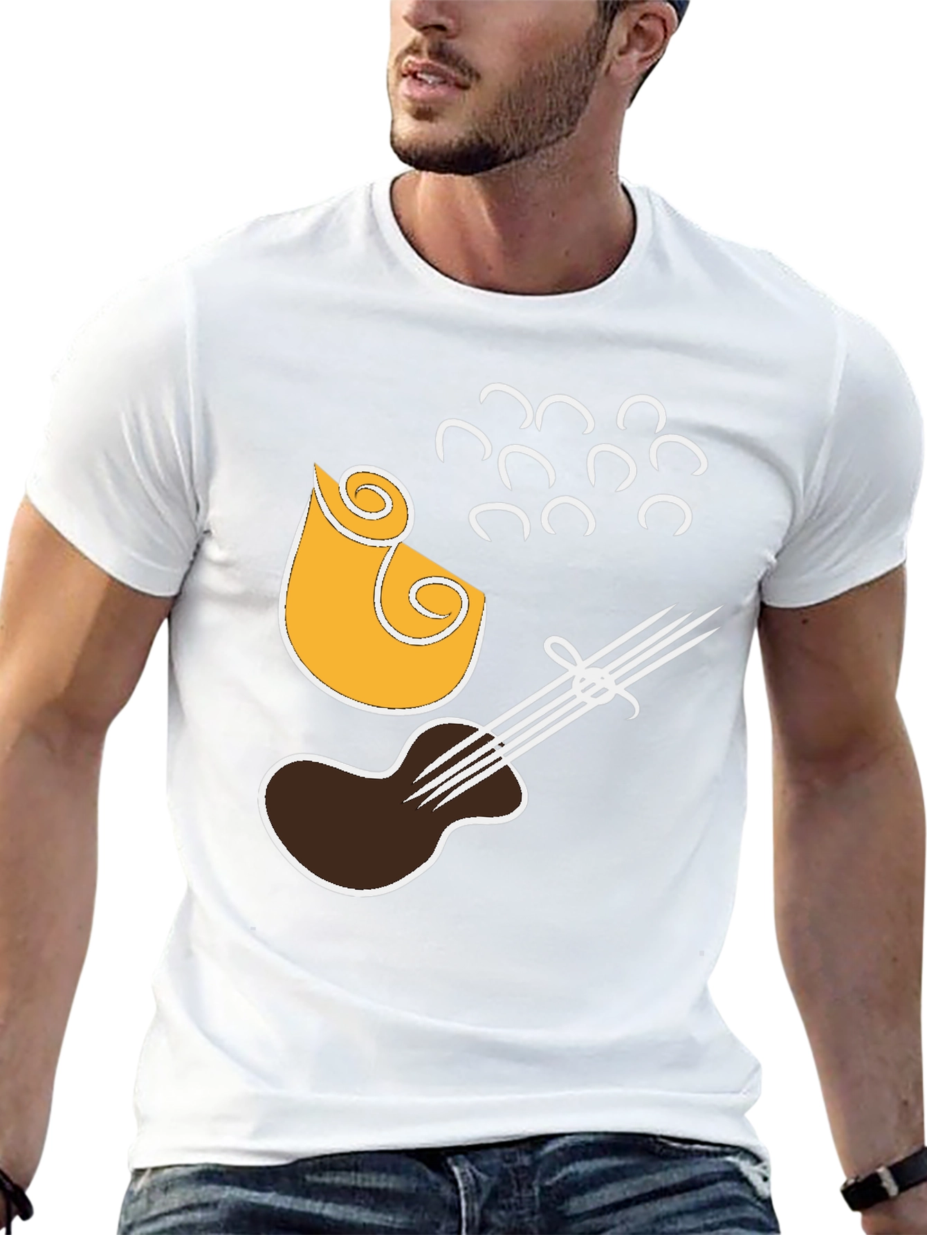 Black Musical T-Shirt - Quirky Graphic Tee view 13