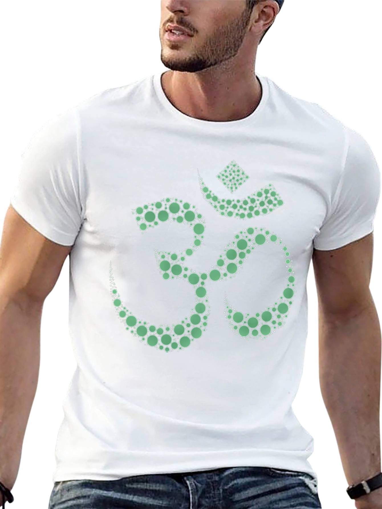 Black Om Symbol T-Shirt - Spiritual Graphic Tee view 13