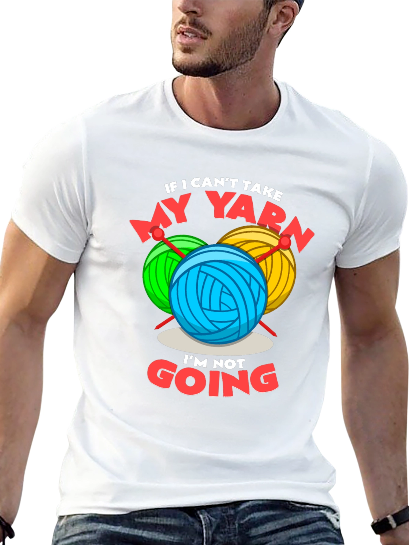 Black Funny Yarn Lover T-Shirt - Knitting & Crochet Gift Tee view 13