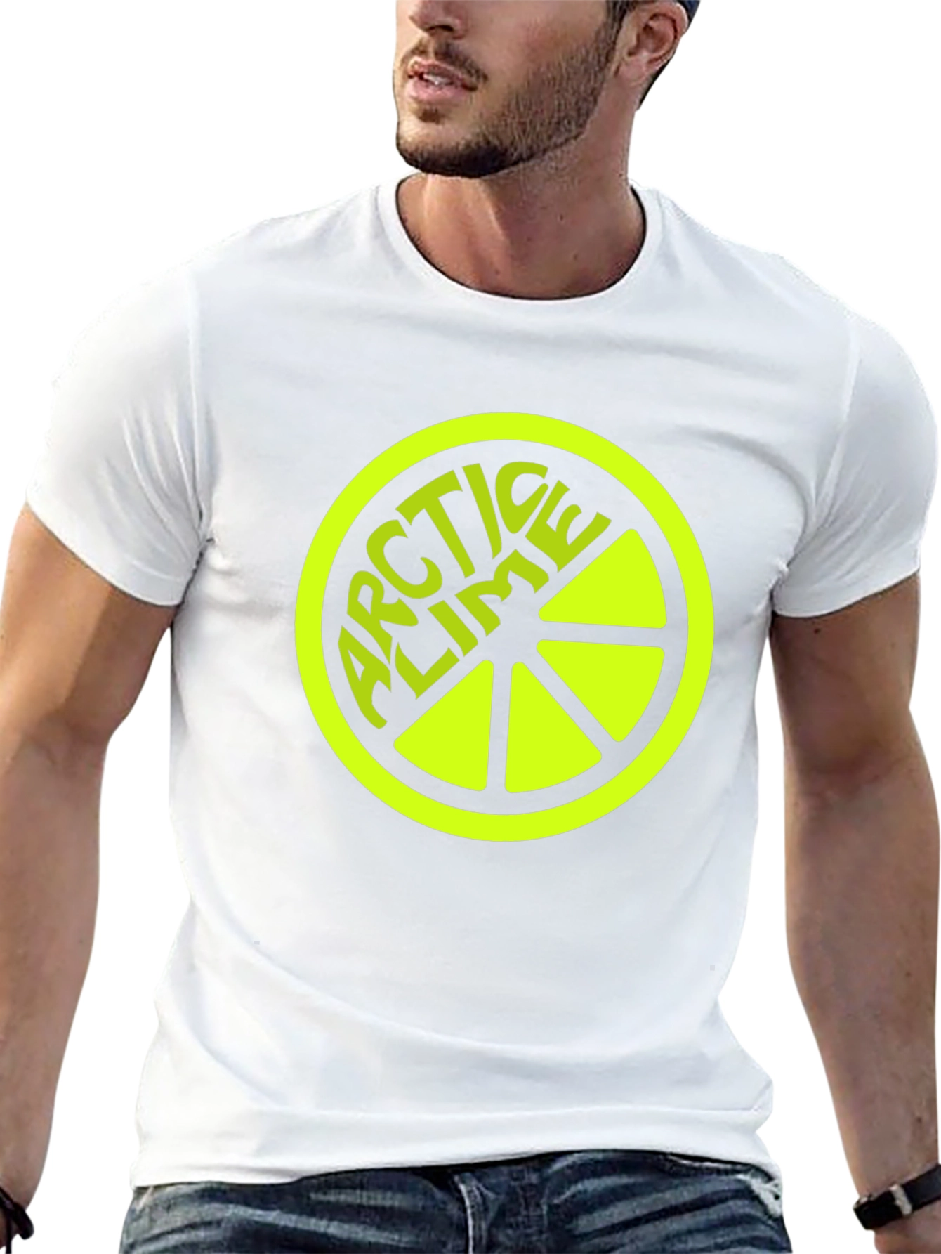 Black Arctic Lime Graphic Tee - Unisex Black T-Shirt view 13