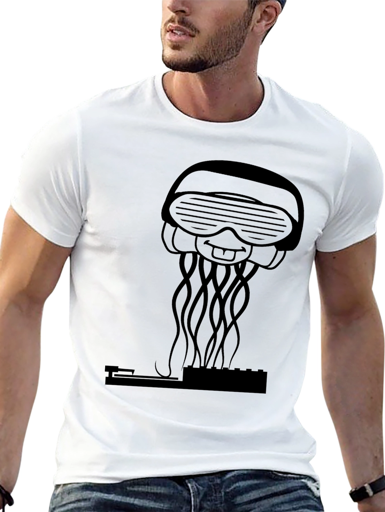 Black DJ Jellyfish Graphic Tee view 13