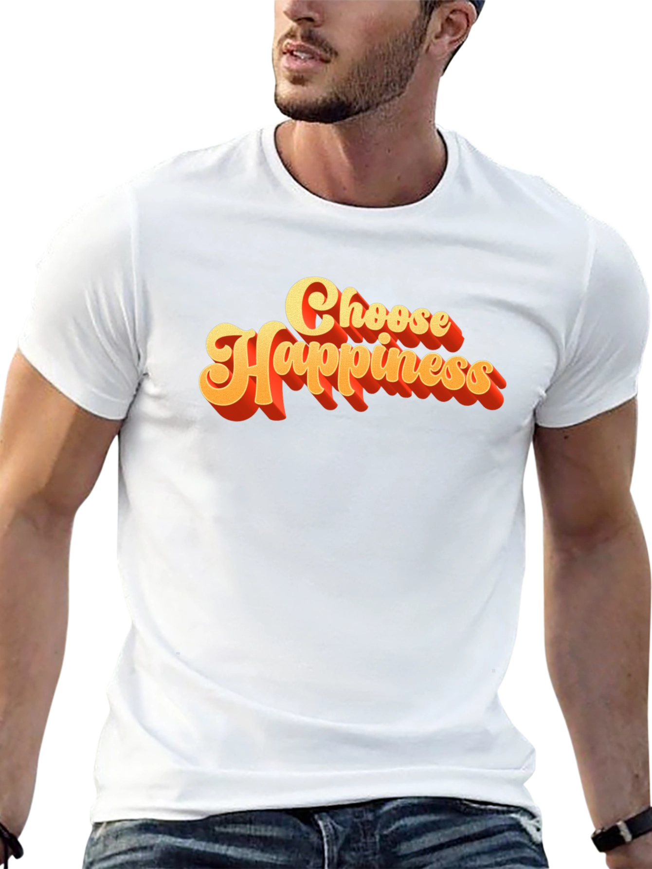 Choose Happiness T-Shirt - Retro Style - 13