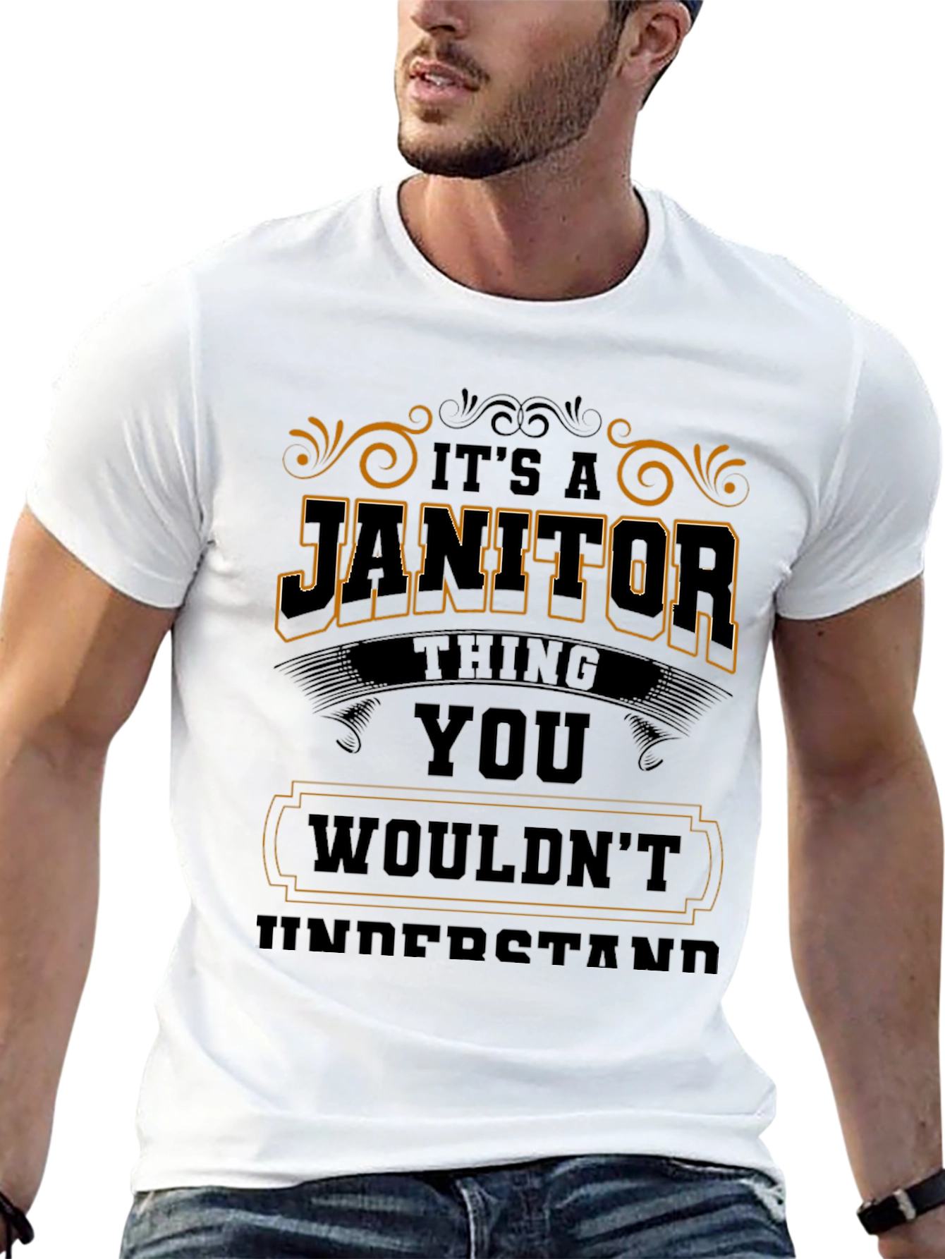 Black Janitor Thing T-Shirt - Funny Janitorial Gift view 13