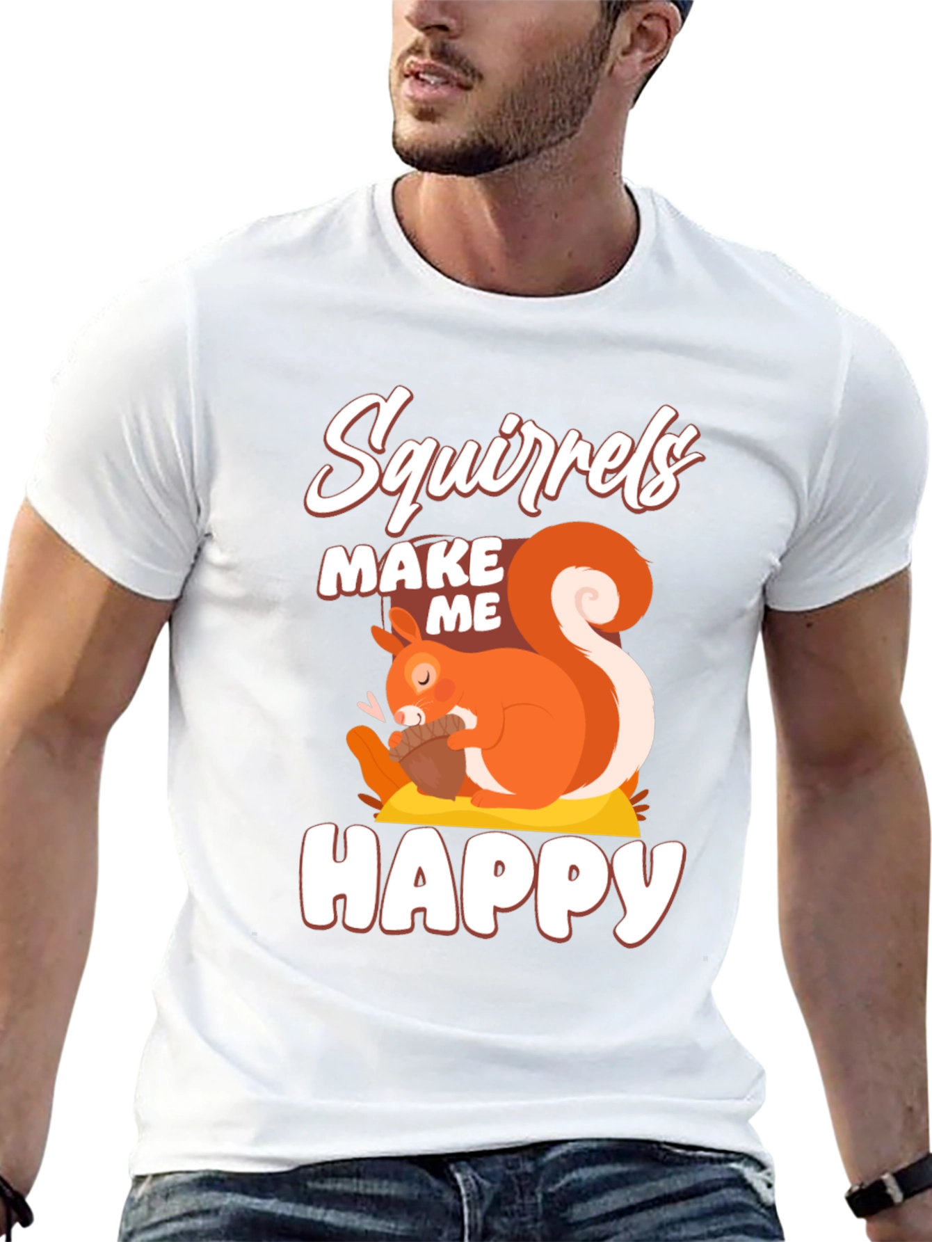 Black Squirrels Make Me Happy Graphic T-Shirt view 13