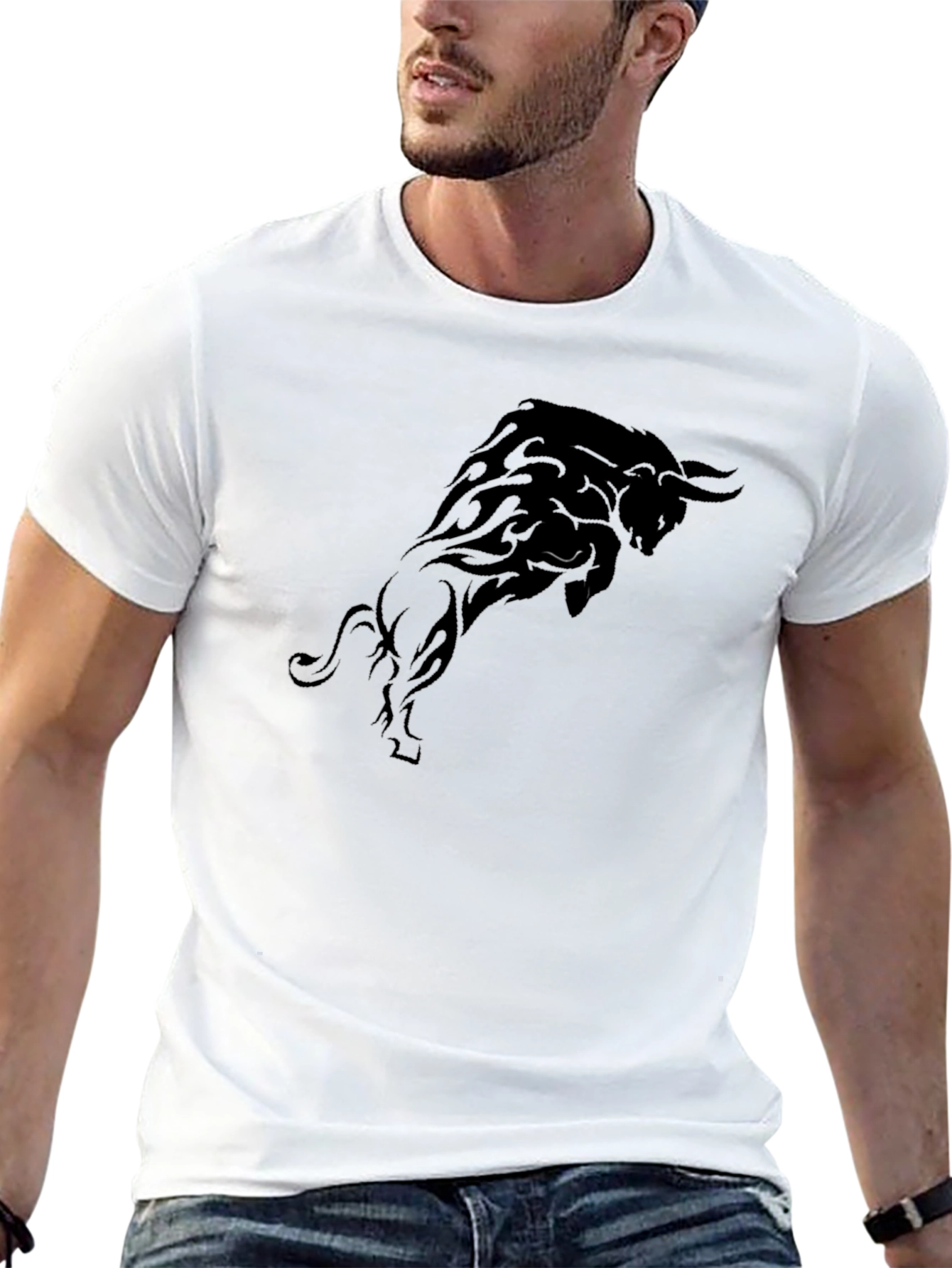 Black Black Bull Graphic T-Shirt - Bold Statement Tee view 13