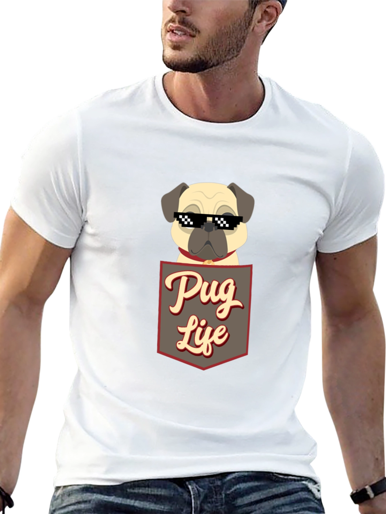 Black Pug Life T-Shirt - Funny Dog Tee view 13