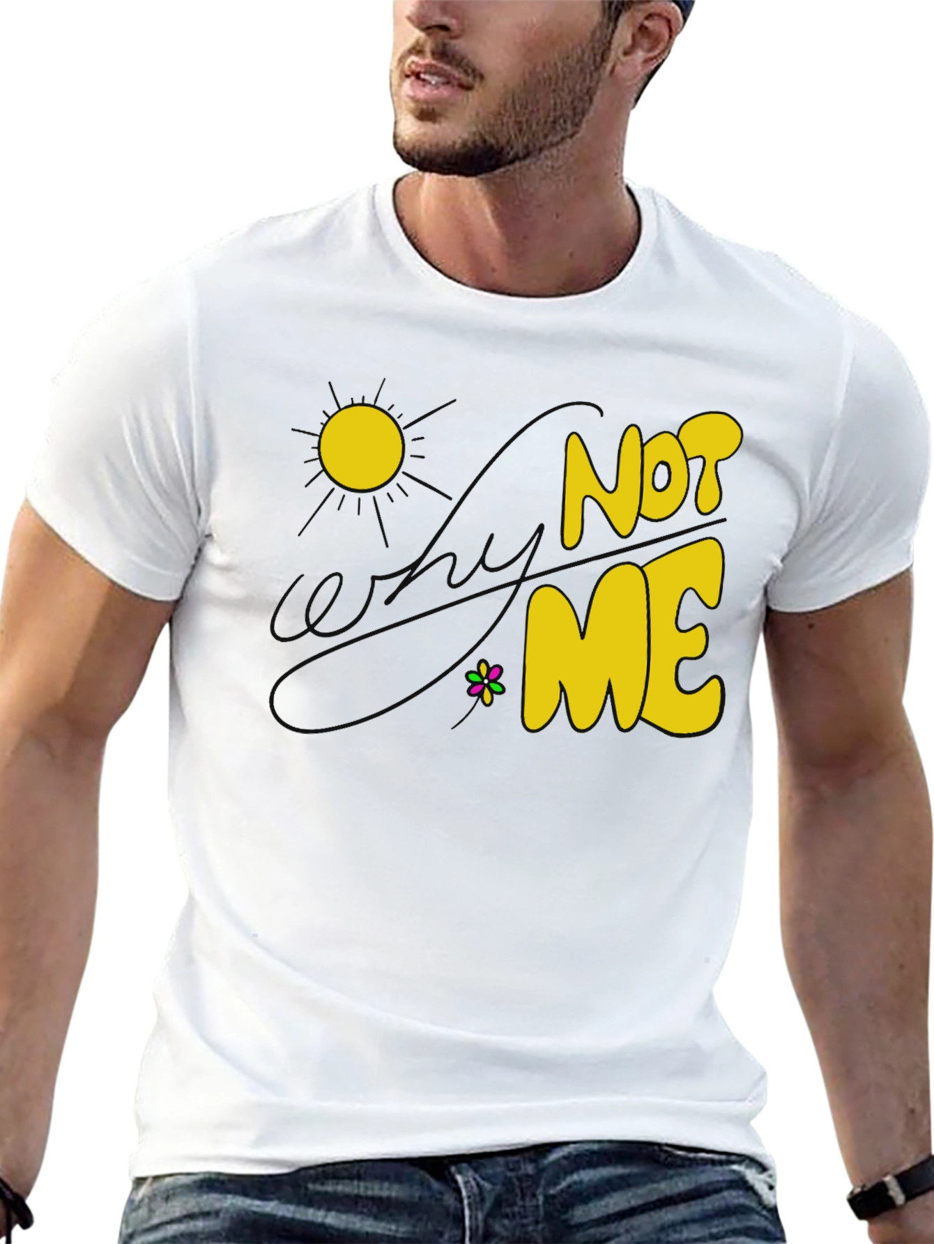 Black Not Me Graphic T-Shirt - Sunny Day Design, Cotton Blend view 13