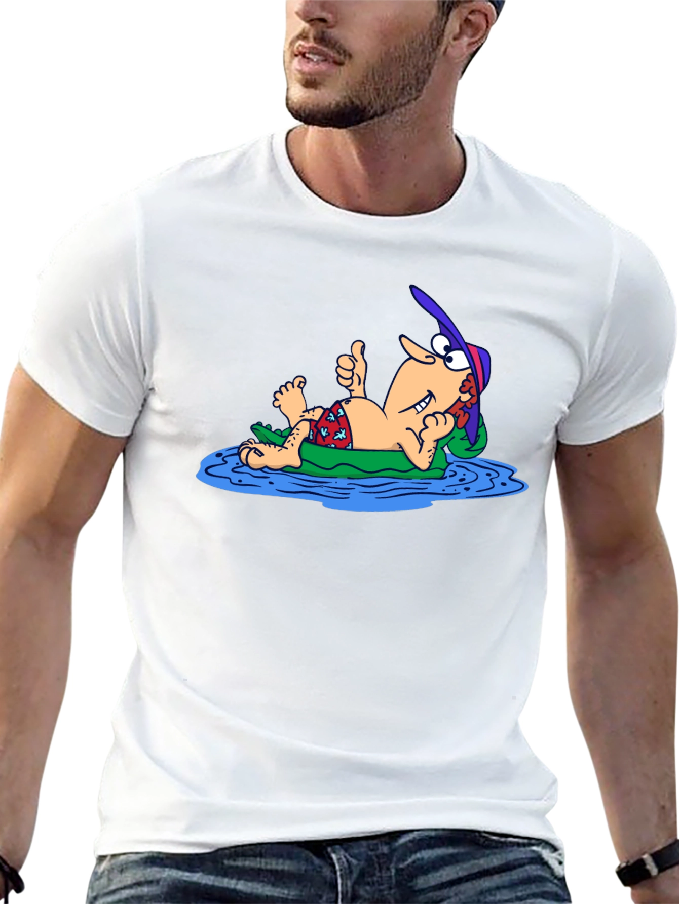 Black Funny Cartoon Relaxing T-Shirt view 13