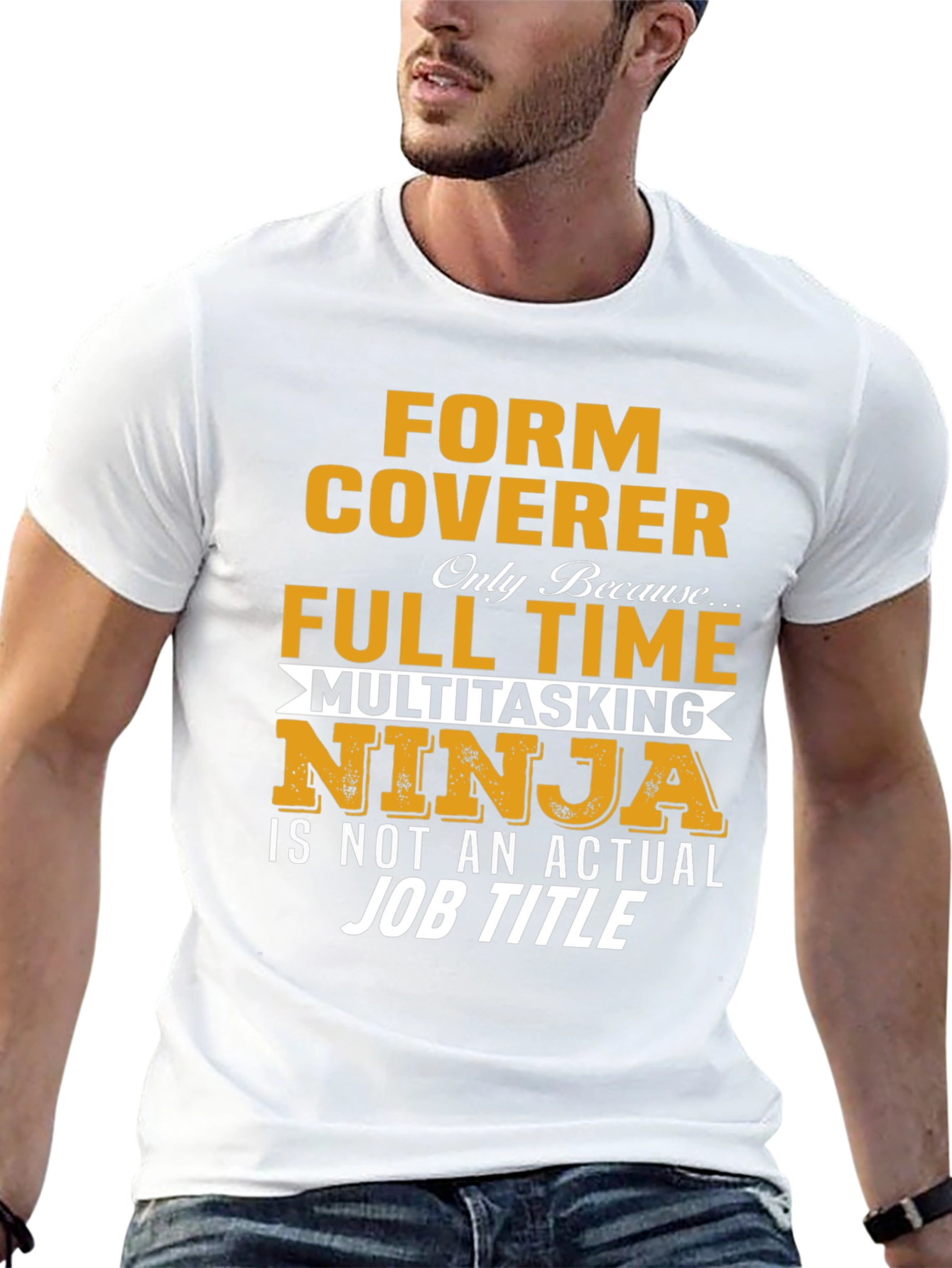 Black Form Coverer Multitasking Ninja Novelty T-Shirt view 13