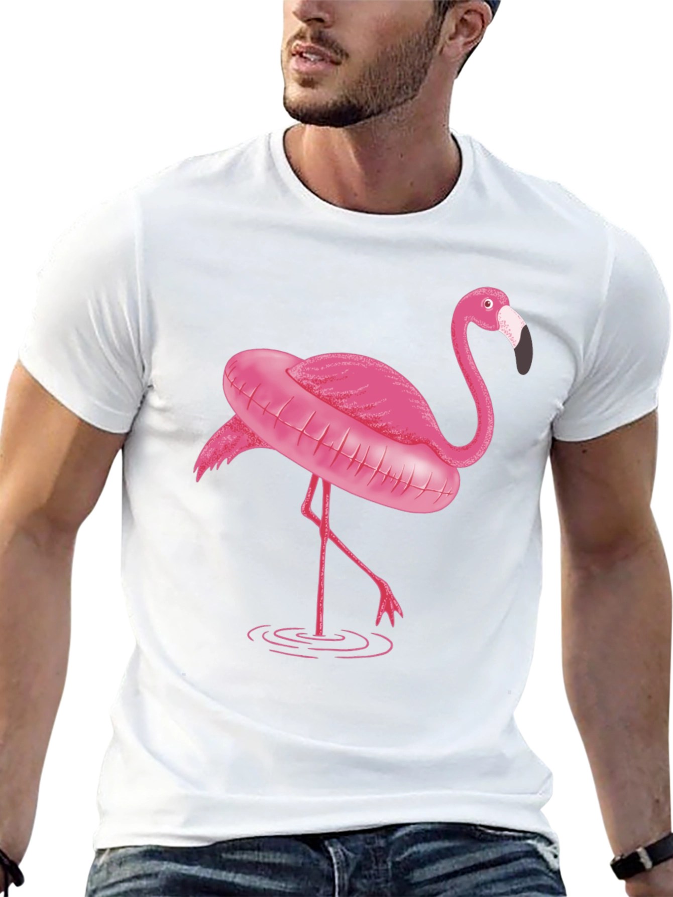 Black Flamingo T-Shirt - Black Graphic Tee view 13
