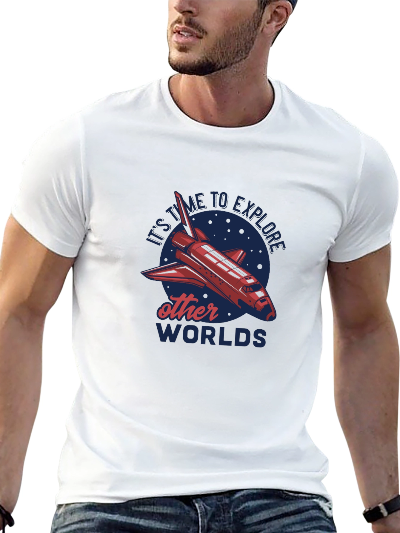 Black Explore Other Worlds Graphic T-Shirt view 13