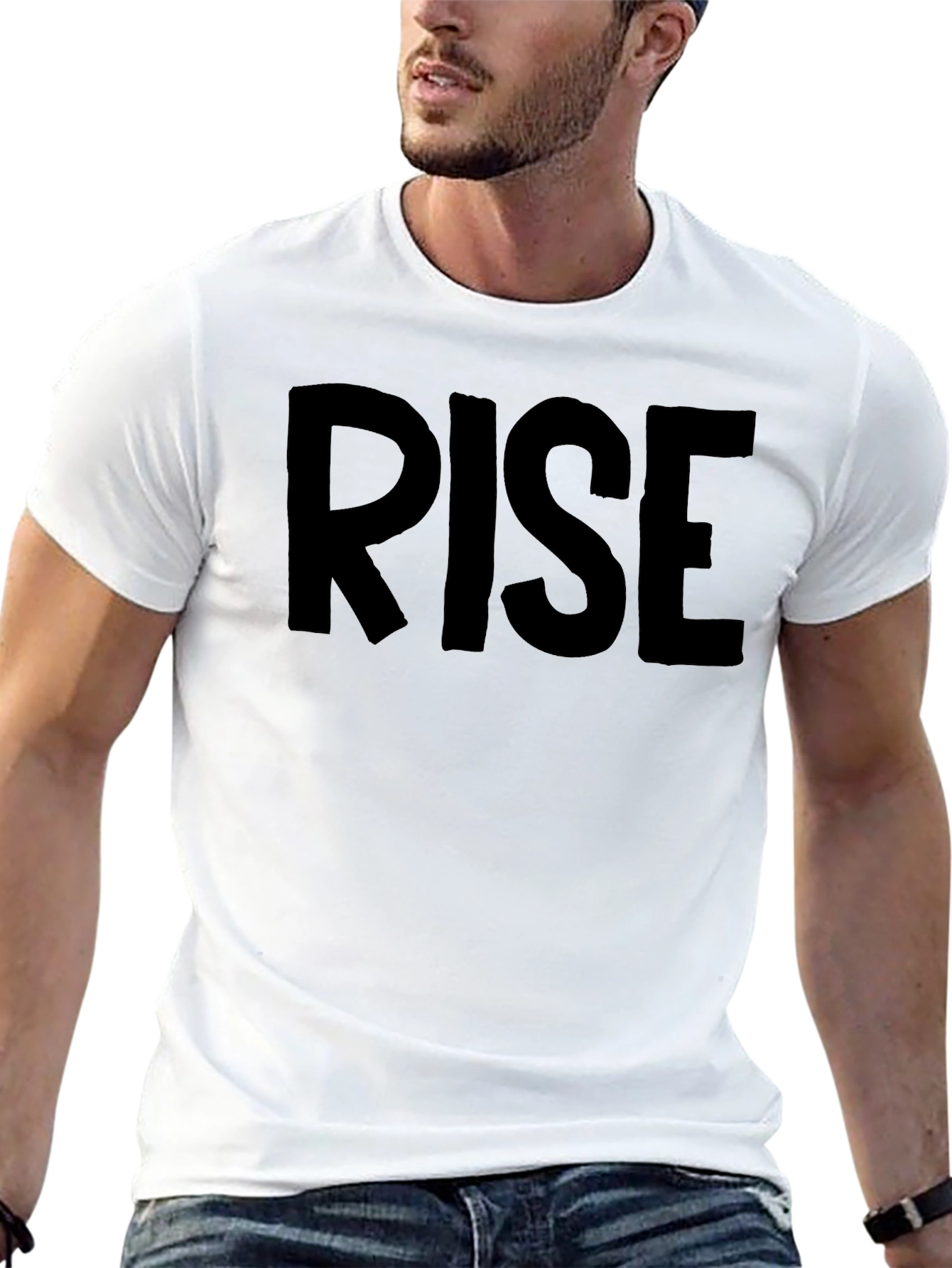 RISE Graphic Tee - Bold Black T-Shirt - 13