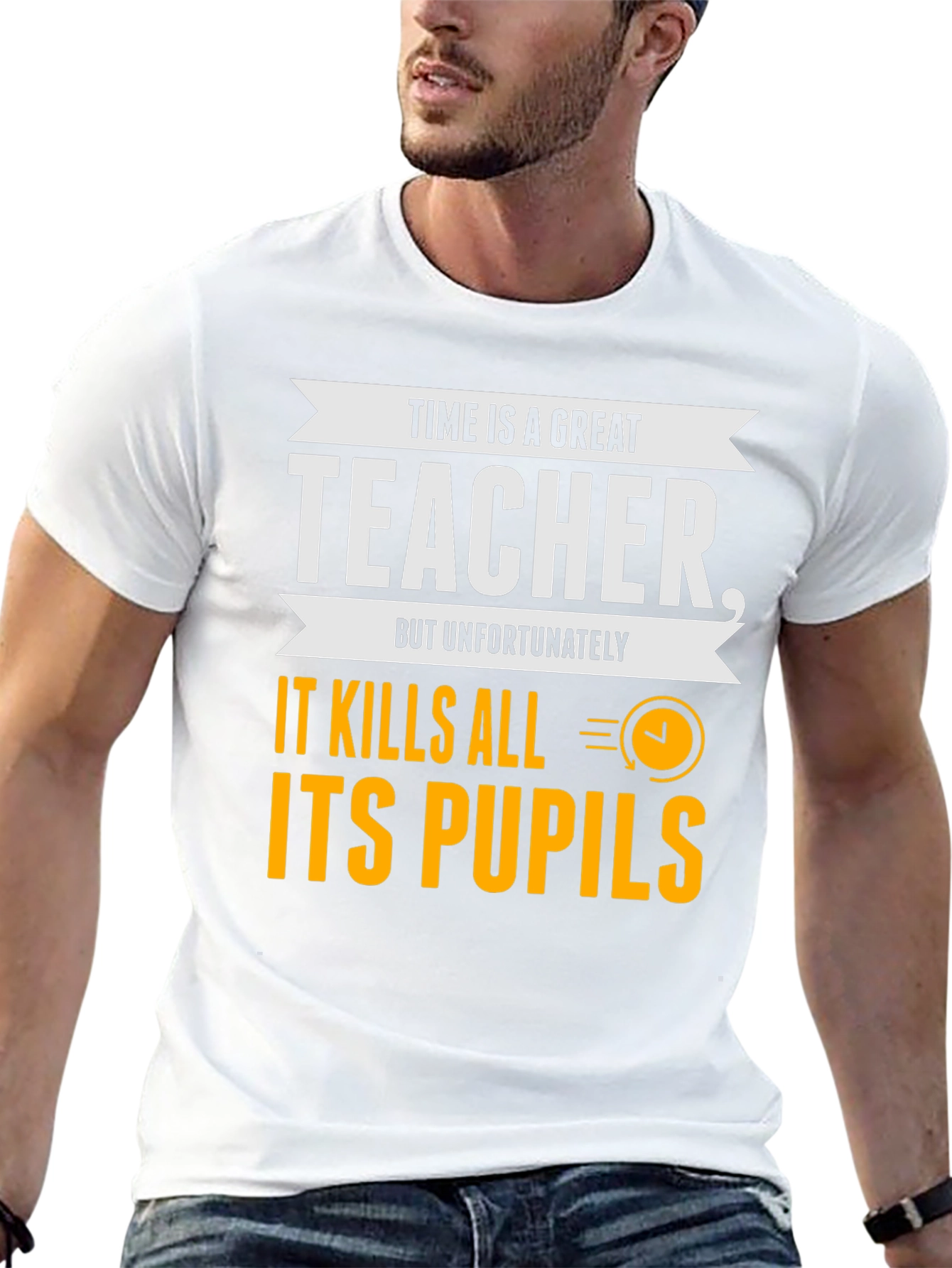 Black Time is a Great Teacher Graphic Tee view 13