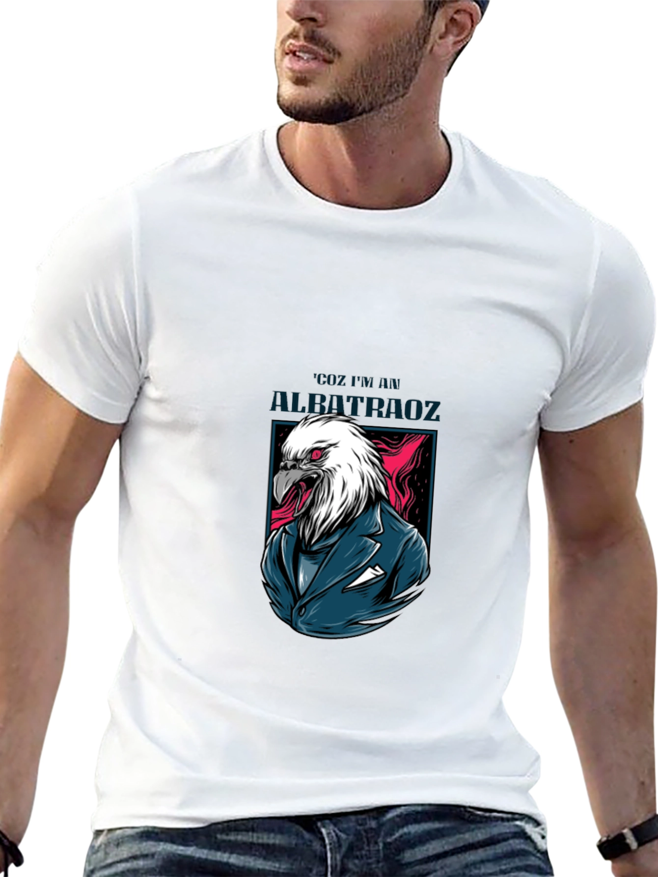 Black Eagle Suit Graphic Print Tee - Cool Menswear view 13