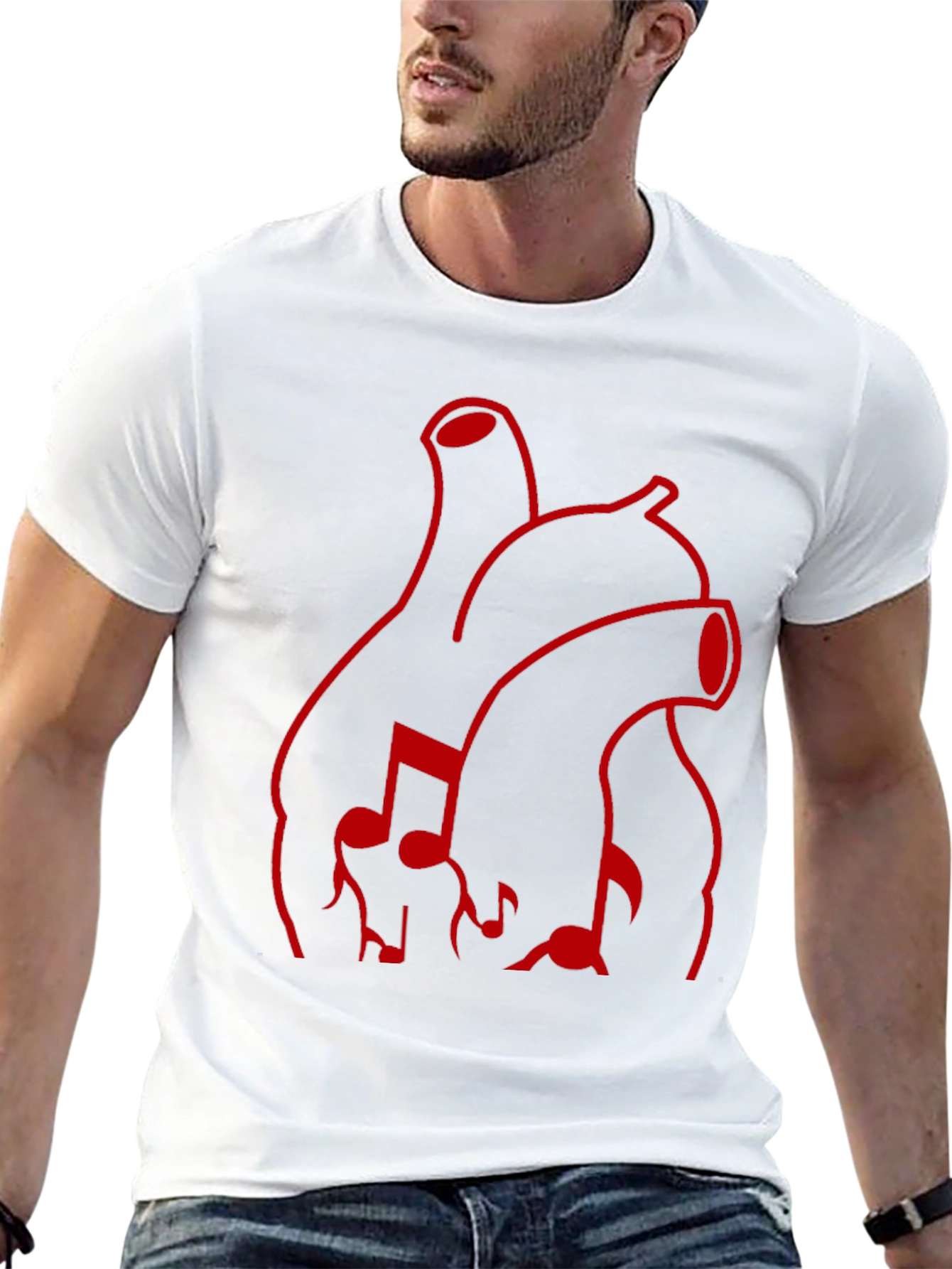 Black Musical Heartbeat Graphic Tee view 13