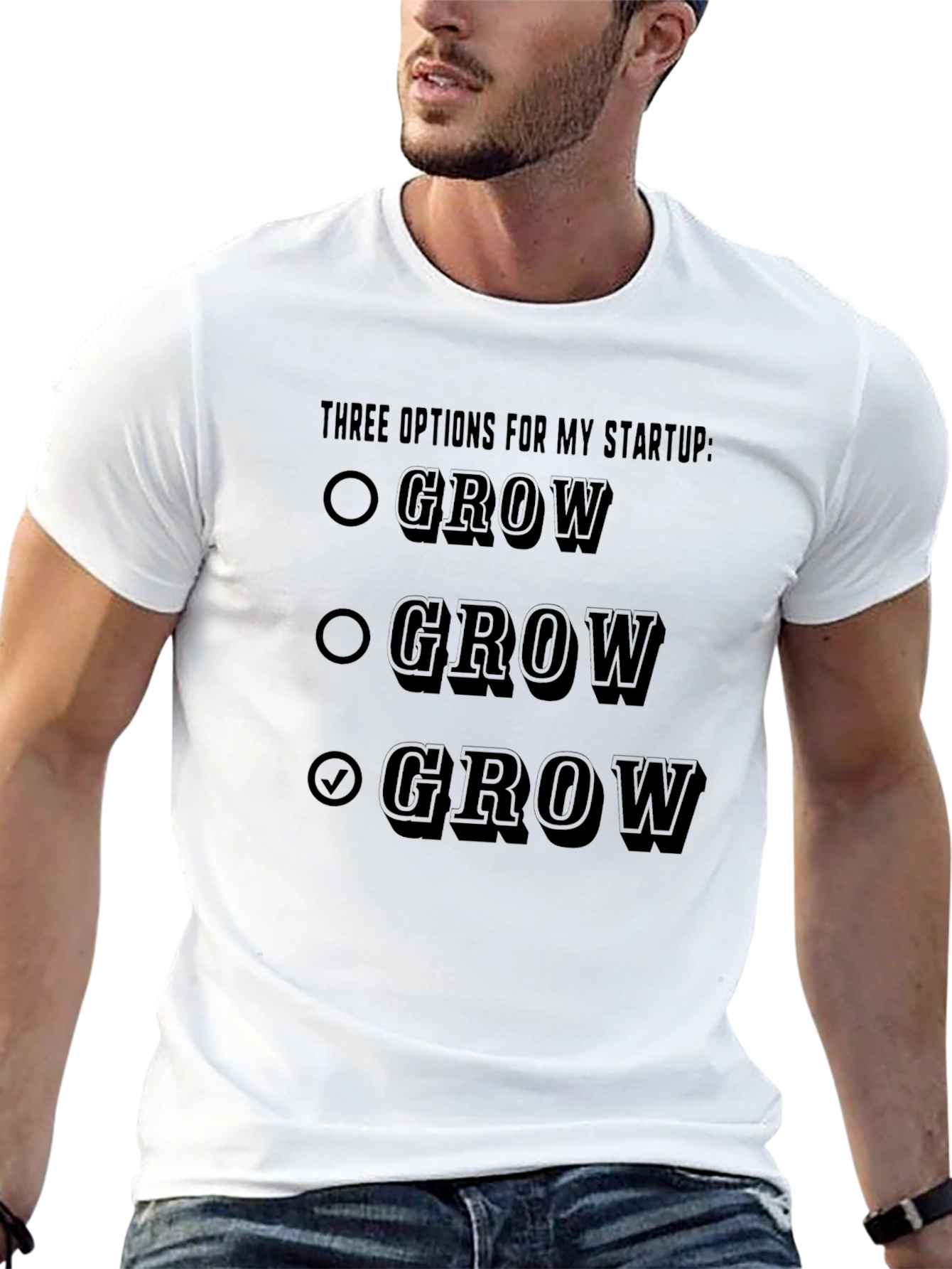 Black Grow Startup T-Shirt - Funny Entrepreneur Tee view 13