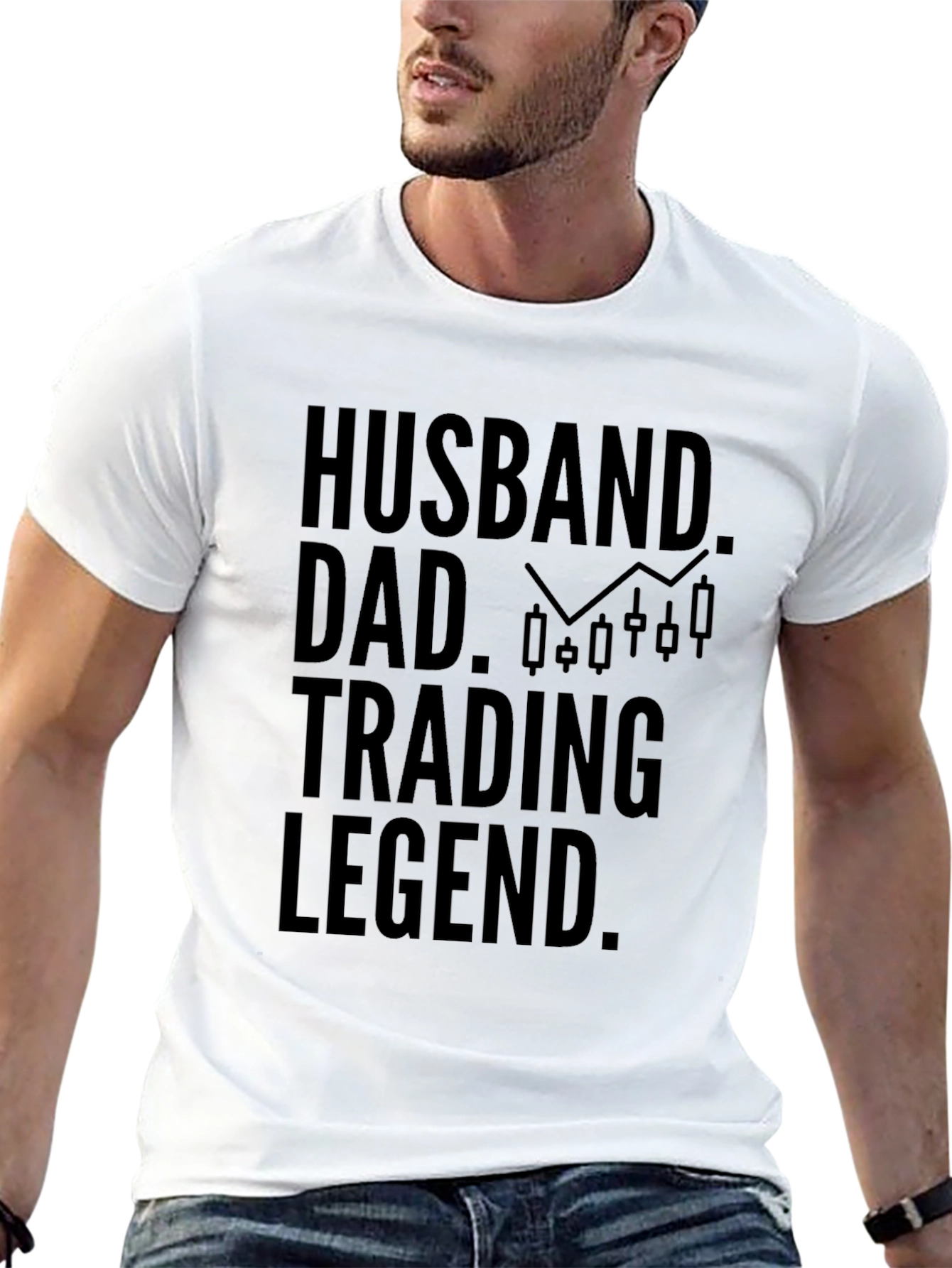 Black Husband Dad Trading Legend T-Shirt - Gift for Trader view 13