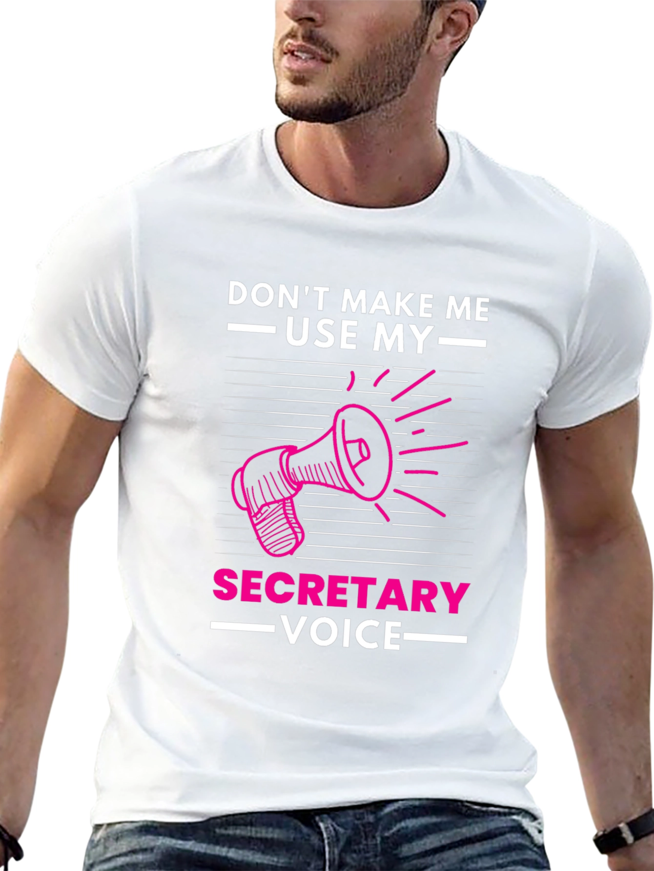 Black Funny Secretary Voice Graphic T-Shirt view 13