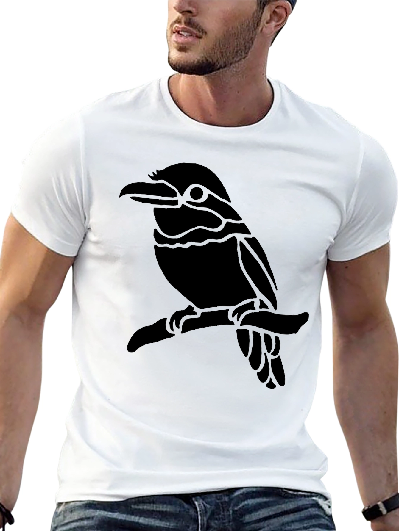 Black Bird Graphic Black T-Shirt - Casual Style view 13