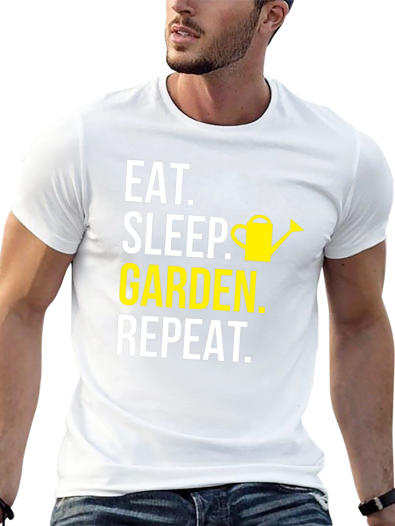Black Eat Sleep Garden Repeat Black T-Shirt view 13