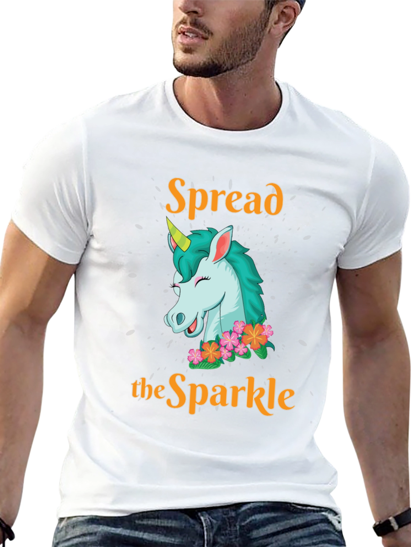 Black Spread the Sparkle Unicorn T-Shirt view 13