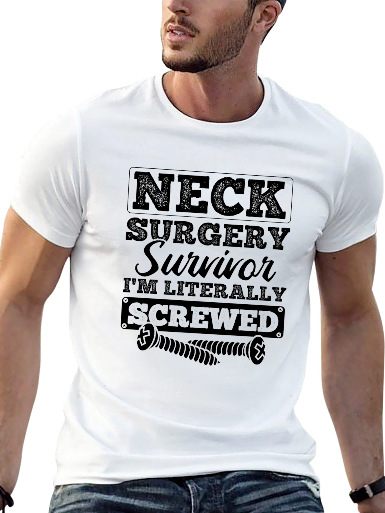 Black Neck Surgery Survivor Graphic Tee view 13