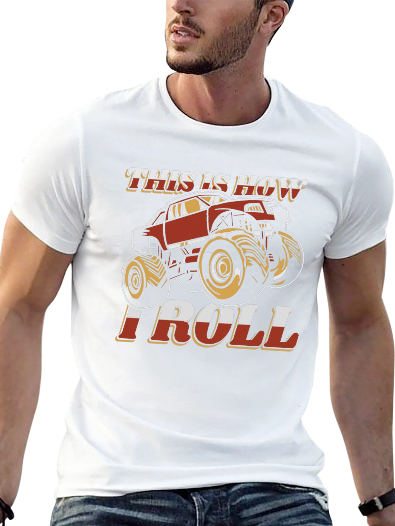 Black Monster Truck Graphic T-Shirt - "This Is How I Roll" view 13