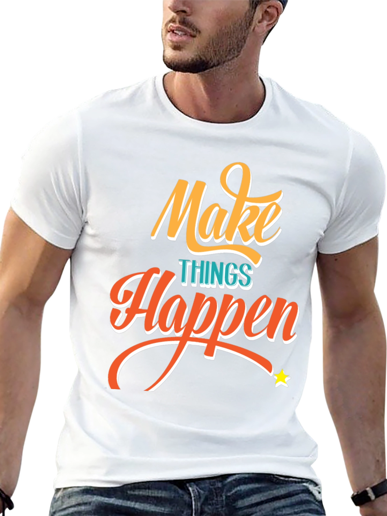 Black Make Things Happen Graphic Tee - Black T-Shirt view 13