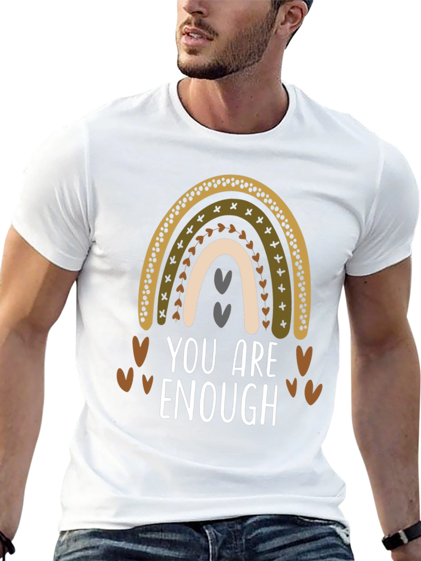 Black You Are Enough Rainbow T-Shirt view 13