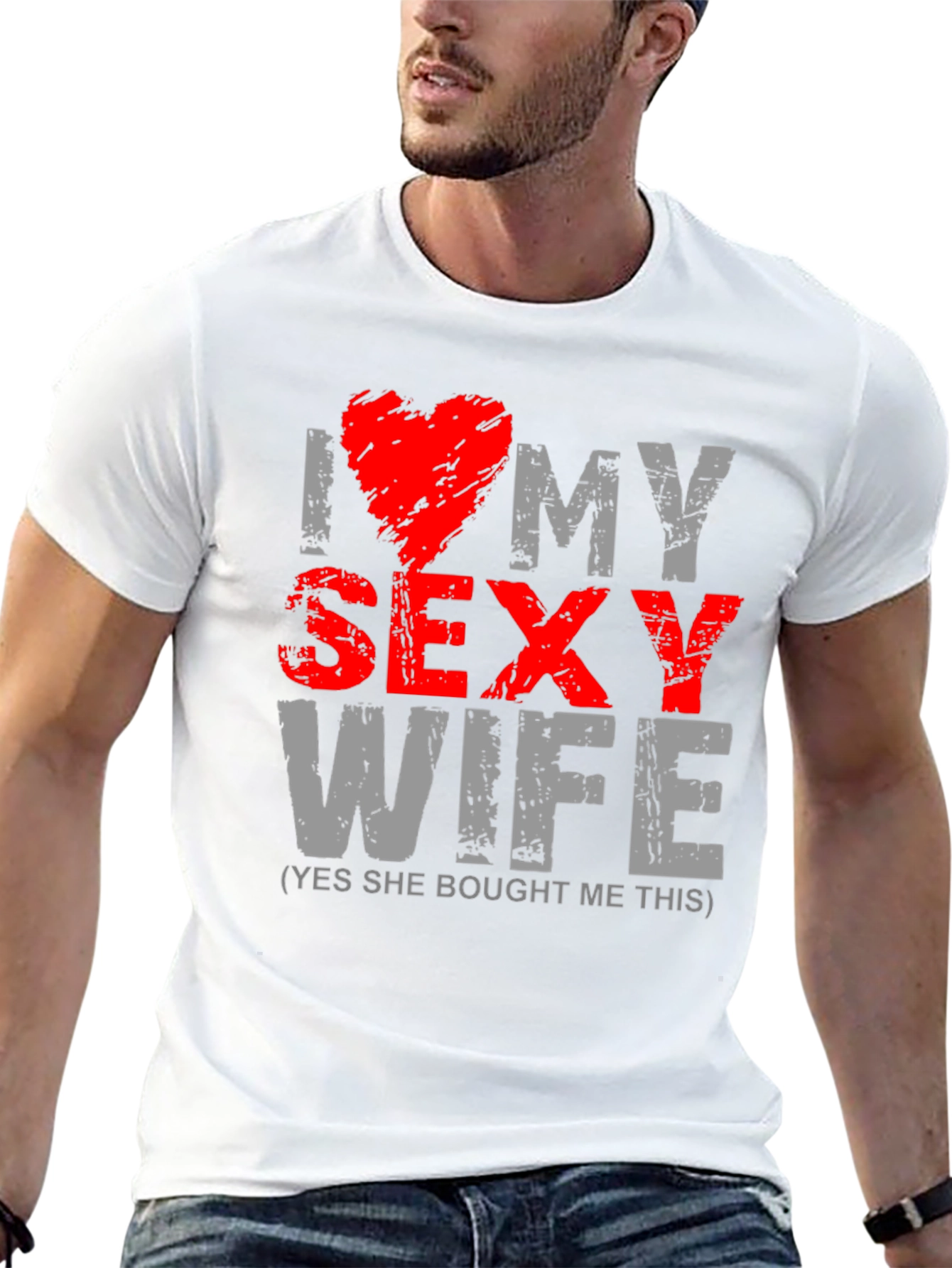 Black I Love My Sexy Wife Graphic T-Shirt view 13