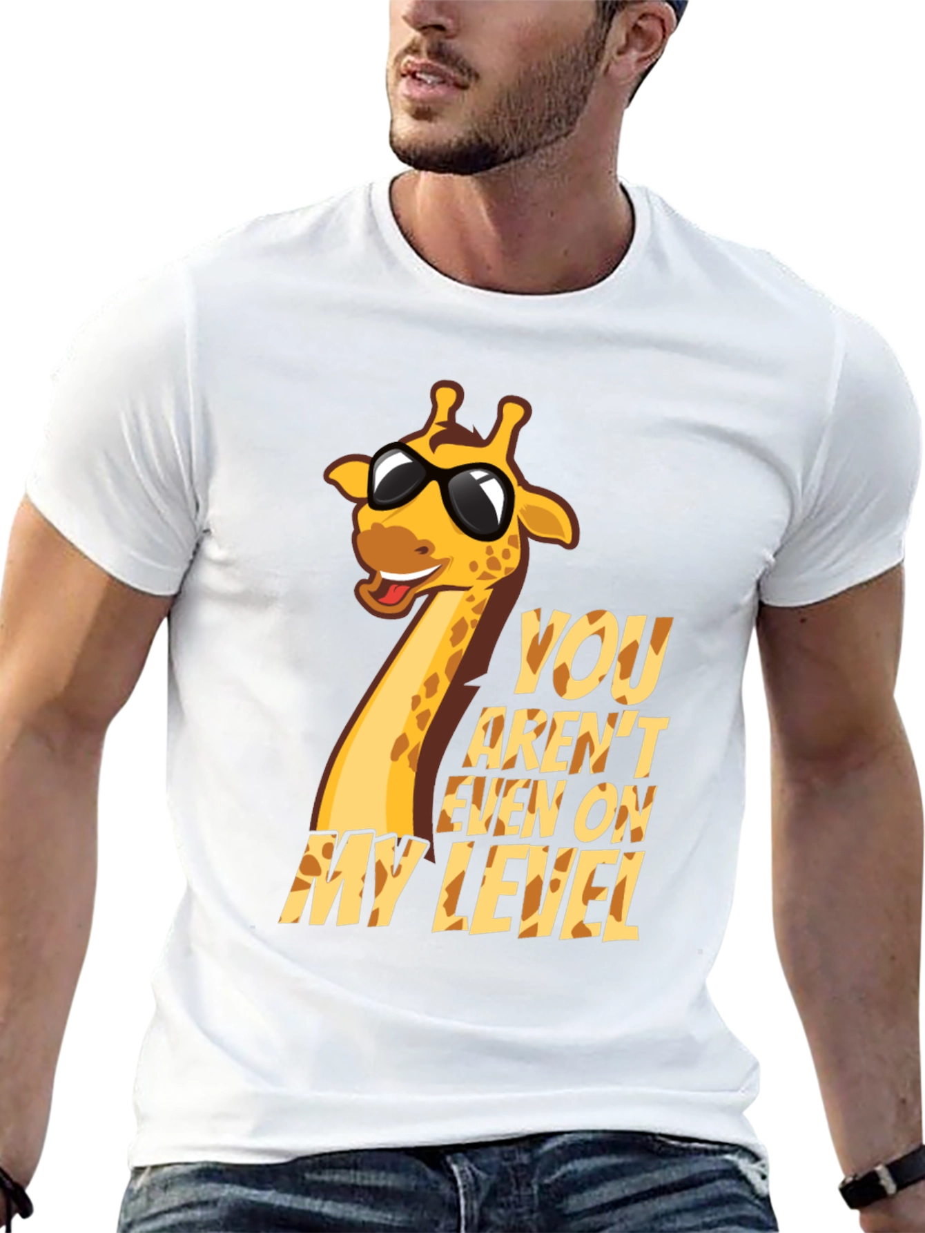 Black Giraffe Humor T-Shirt - You Aren't Even On My Level view 13