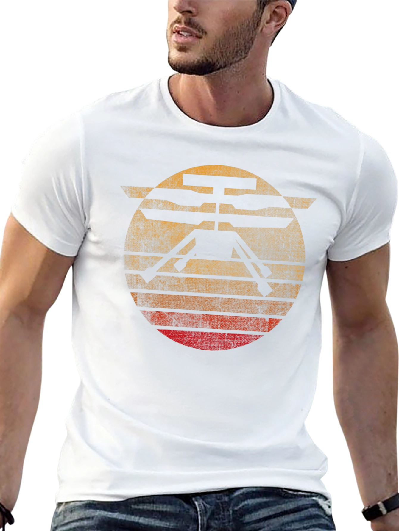 Black Mars Helicopter T-Shirt - Retro Style view 13