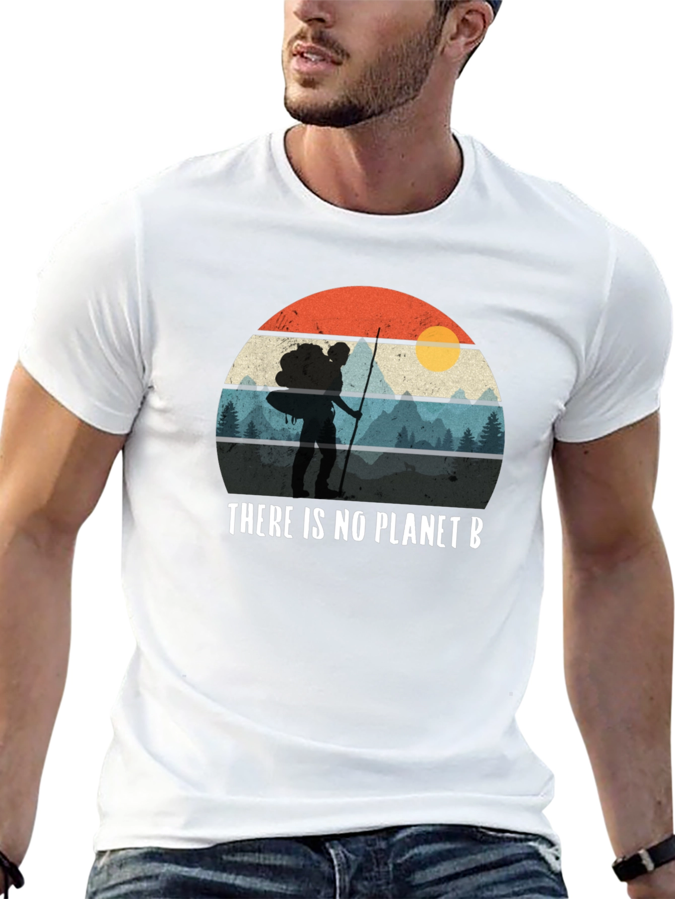 Black No Planet B Graphic Tee - Hiker Design view 13