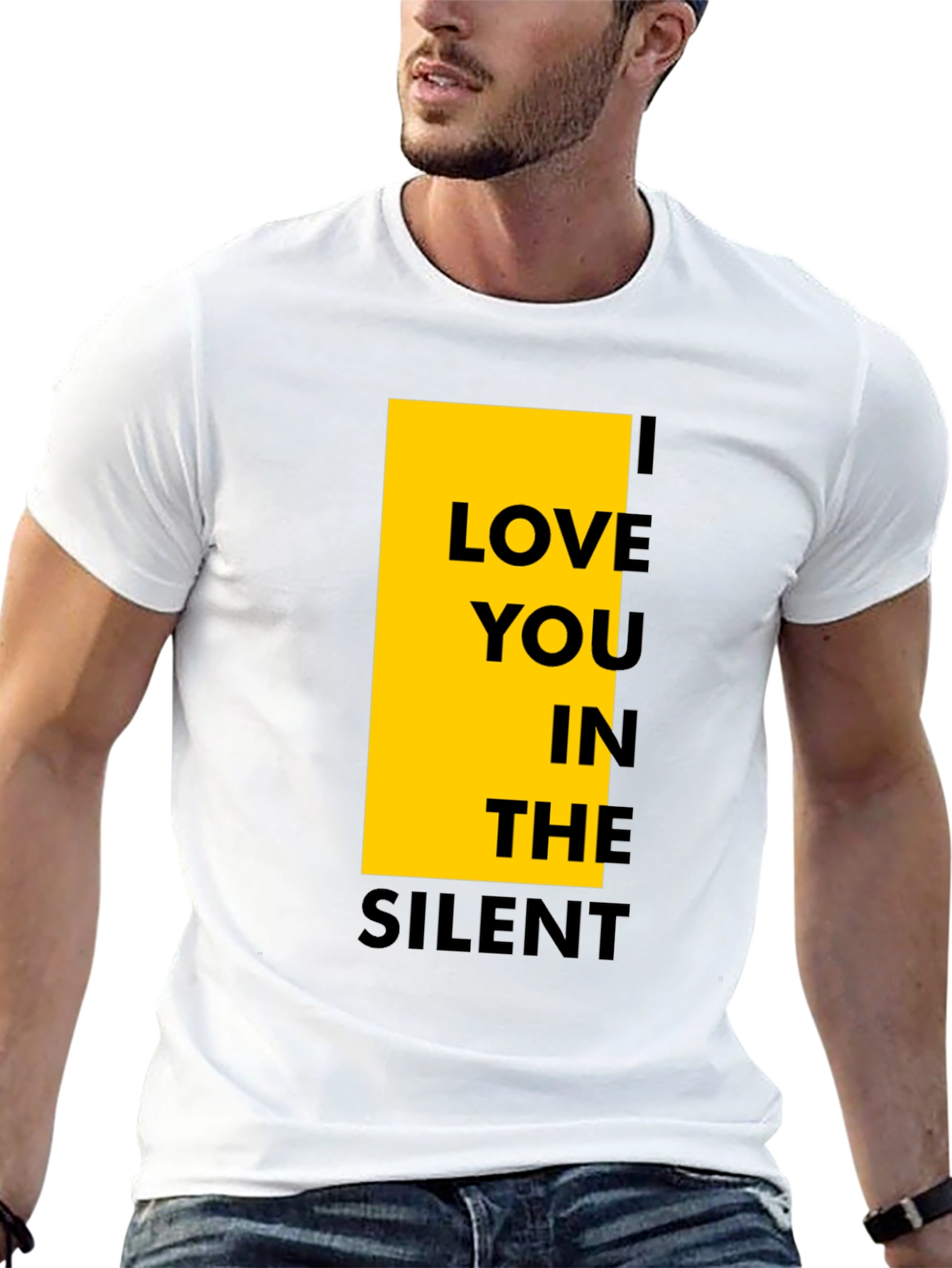 Black I Love You In The Silent Black T-Shirt view 13