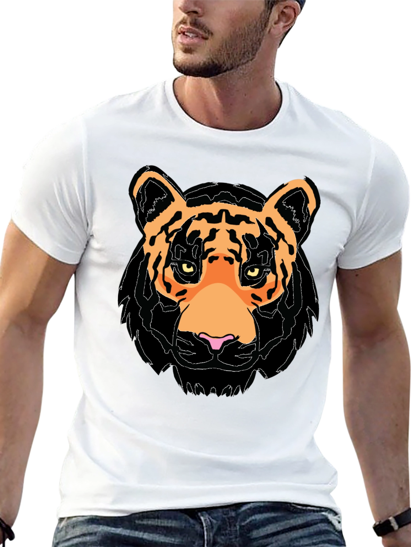 Black Tiger Graphic Black T-Shirt view 13
