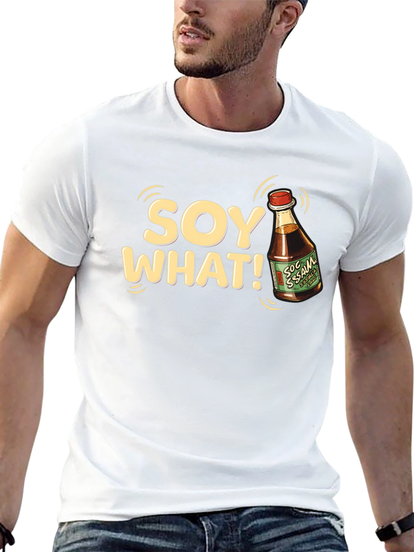 Black Soy What T-Shirt - Funny Foodie Tee view 13